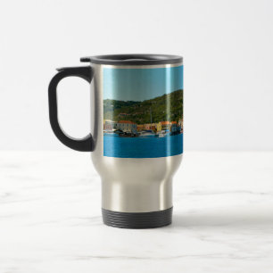 Taza De Viaje Costa del puerto de Antipaxos Mug