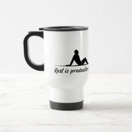 Taza De Viaje Cotización inspiradora de silueta mínima de atenci