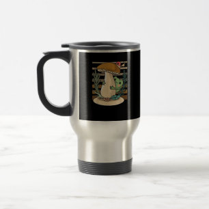 Taza De Viaje Cottagecore Bosque de Hongos Sapo Goblincore Micol