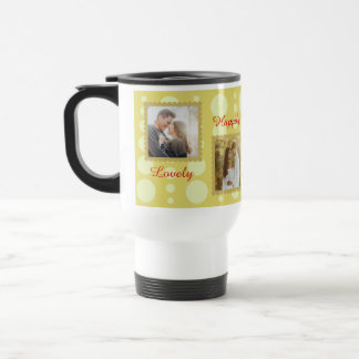 Taza De Viaje Couple Photo Love Design with Custom Text
