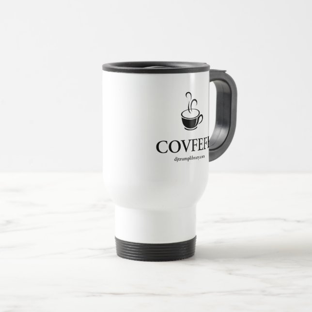 Taza De Viaje "Covfefe" Travel Mug (Blanco) (Anverso derecho)