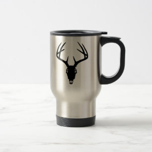 Taza De Viaje Cráneo de la caza de los ciervos con las astas