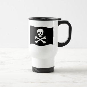 Taza De Viaje Cráneo y bandera pirata