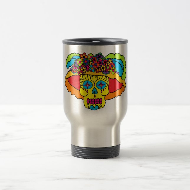 Taza De Viaje Cránula de azúcar de Catrina (Centro)