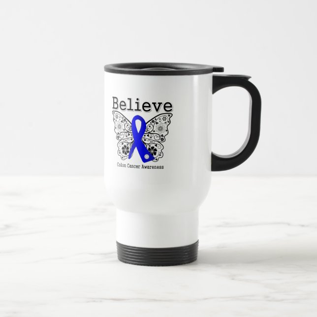 Taza De Viaje Crea - la mariposa del cáncer de colon (Derecha)