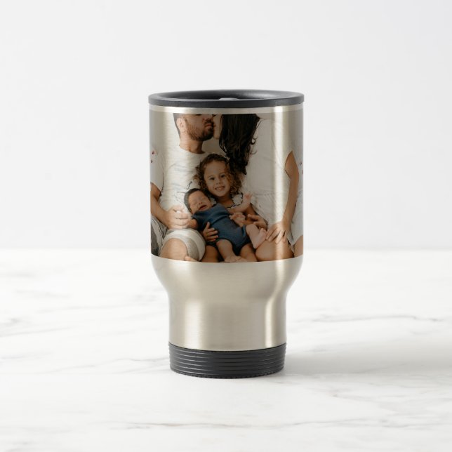 Taza De Viaje Crea tu propia foto familiar de Personalizado pers (Centro)