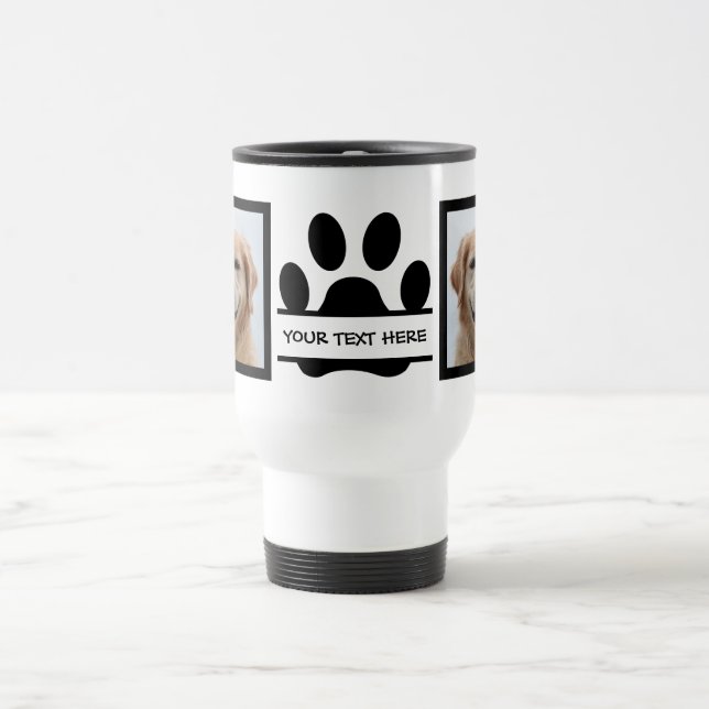 Taza De Viaje Crea tu propia imagen de fotos de perro (Centro)