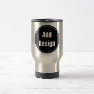 Taza De Viaje Crea tu propio azul gris oscuro personalizado