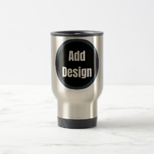 Taza De Viaje Crea tu propio azul gris oscuro personalizado