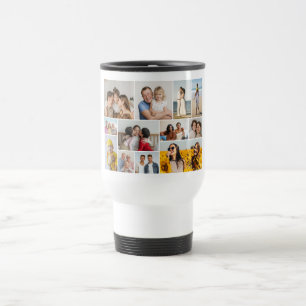 Taza De Viaje Crea tu propio collage de 12 fotos