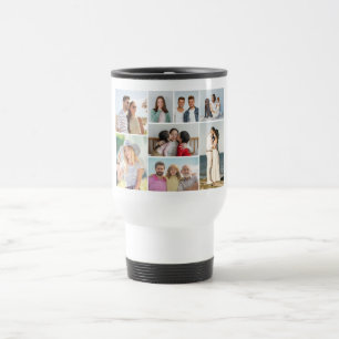 Taza De Viaje Crea tu propio collage de 8 fotos
