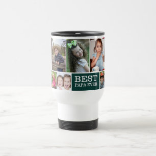 Taza De Viaje Crea tu propio mejor papá del mundo collage de 10 