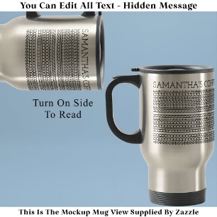 Taza De Viaje Crea tu propio mensaje oculto largo 148BS Novedad