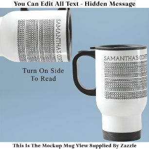 Taza De Viaje Crea tu propio mensaje oculto largo 148BW Novedad