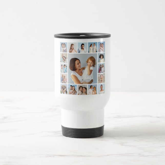 Taza De Viaje Crear su propio Collage de fotos de 17 (Centro)