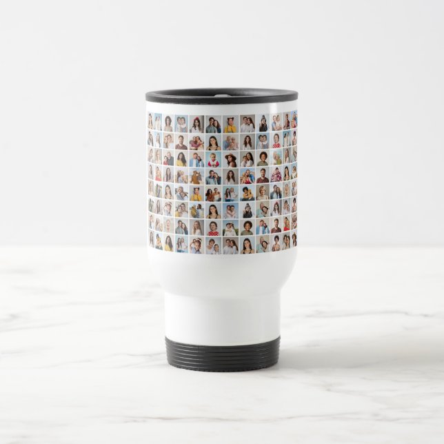 Taza De Viaje Crear su propio Collage de fotos Personalizado 96 (Centro)