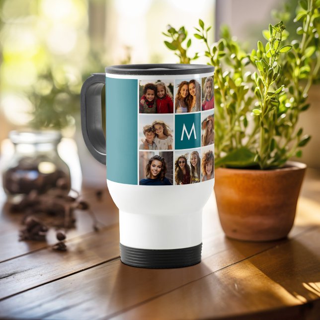 Taza De Viaje Crear su propio monograma de Personalizado de Inst (Personalized travel mug - add photos and text or customize completely)