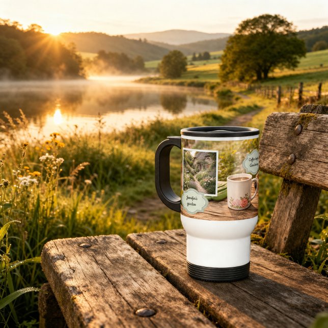 Taza De Viaje Create your own Coffee before gardening photo (Create your own Coffee before gardening photo Travel Mug. You can add your own photo, name and text.)