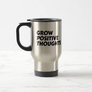 Taza De Viaje crecer pensamientos positivos tipografía inspirado