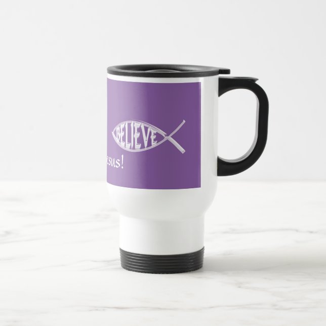 Taza De Viaje Cree Pez Lavanda (Derecha)