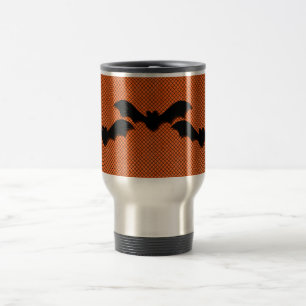 Taza De Viaje Creepy Bats Halloween Mug, Naranja