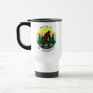 Taza De Viaje Creer en ti mismo   Pie grande del atardecer