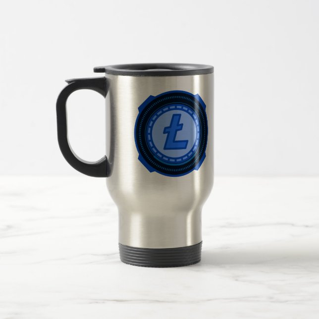 TAZA DE VIAJE CRIPTOMONEDA LITECOIN (Izquierda)