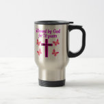 TAZA DE VIAJE CRISTIAN PINK 70TH BIRTHDAY CROSS DISEÑN<br><div class="desc">Este cristiano y alegre de 70 años adorará celebrar cumplir 70 años con este hermoso diseño de 70 años de cruz rosa y mariposa en Tees, bolsas de té, tazas, almohadas y regalos. Delibera a su espiritual y a su Dios amando a los 70 años con un regalo de cumpleaños...</div>