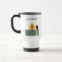 Taza de viaje cristiana de Pascua 2026 'Él ha resu