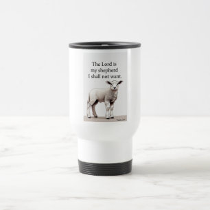 Taza de viaje cristiana del cordero Salmo 23:1