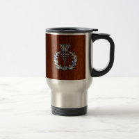 Cromado como Mahogany Wood Grain Scottish Thistle