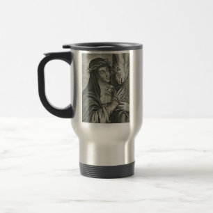 Taza De Viaje Cruikifixión de Santa Catalina de Siena Arte Noir