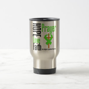 Taza De Viaje Cruz del rezo de la fe del amor de la esperanza