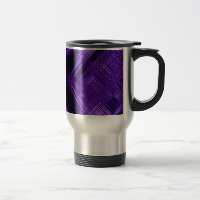 Taza De Viaje Cruz púrpura y cuadrícula (Derecha)