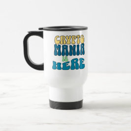Taza De Viaje Crypto Mania Retro Blue Travel Mug