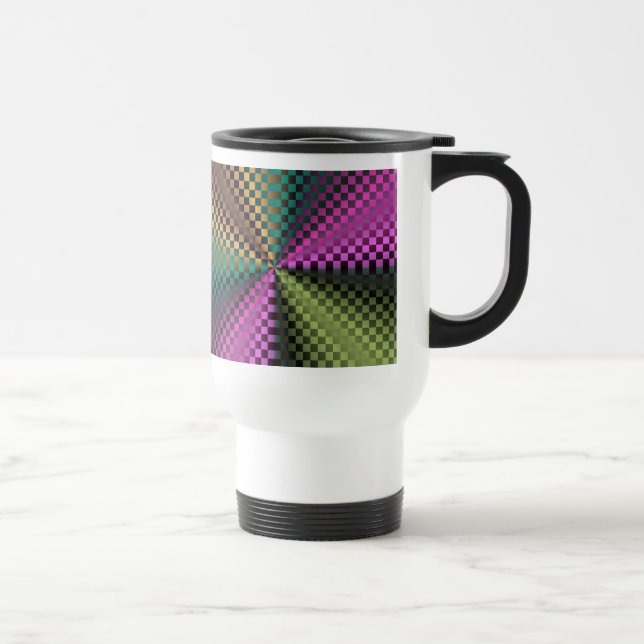 Taza De Viaje Cuadrados de arcoiris (Derecha)