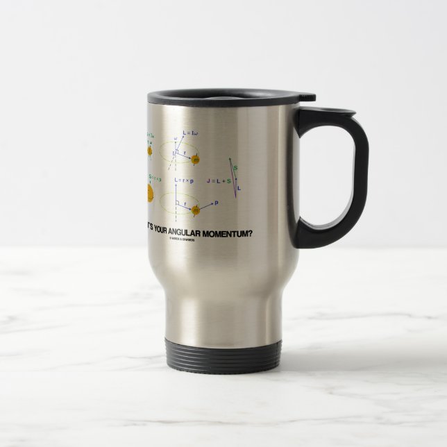 Taza De Viaje ¿Cuál es tu impulso angular? Diagramas de física (Derecha)