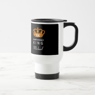 Taza De Viaje Cualquier año Rey de cumpleaños con corona de or