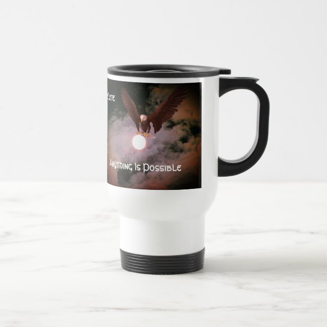 Taza De Viaje Cualquier Cosa Es Posible El Águila Inspirador (Derecha)