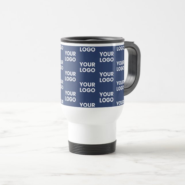 Taza De Viaje Cualquier imagen o logotipo comercial editable Azu (Anverso derecho)