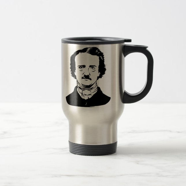 Taza De Viaje Cuervo de Edgar Allen Poe (Derecha)