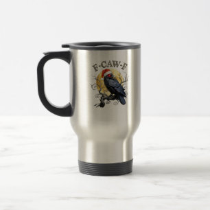 Taza De Viaje Cuervo Divertido F-Caw-F Pájaro Gótico Sombrero de