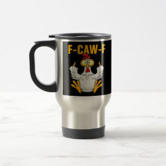 Taza De Viaje Cuervo F-Caw-F Humor Divertido Gótico