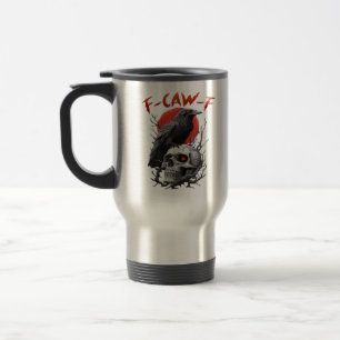 Taza De Viaje Cuervo, F-Caw-F Pájaro Divertido F-Caw-F Luna Góti