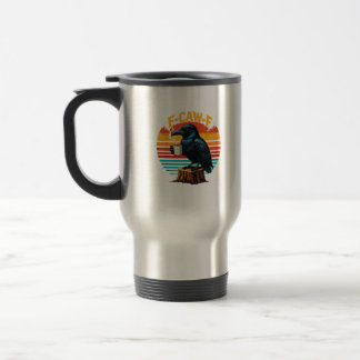 Taza De Viaje Cuervo gótico divertido café F Caw F Halloween