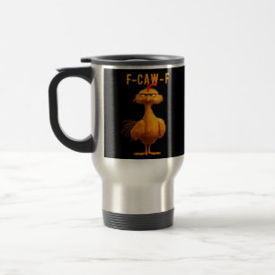 Taza De Viaje Cuervo gótico divertido humor F-Caw-F