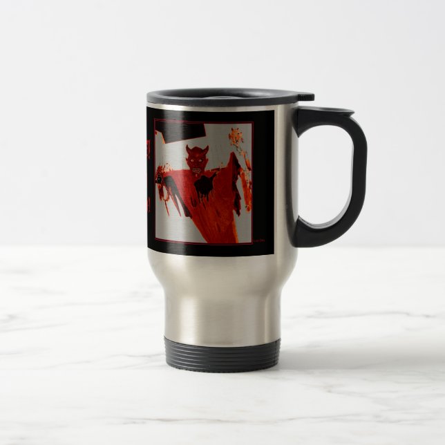 Taza De Viaje "¡Cuidado!" Café de viajes Mug (Derecha)