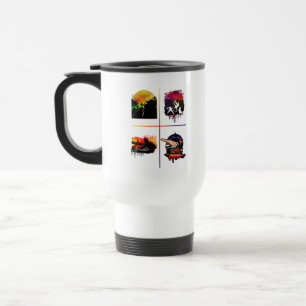 Taza De Viaje Cultura Callejera de Hip Hop Vibrante Colorida Urb