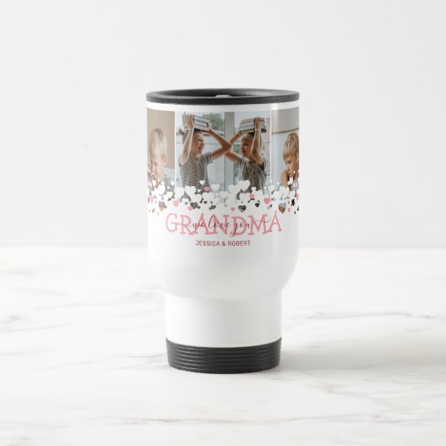 Taza De Viaje Cumo te queremos foto de abuela (Centro)