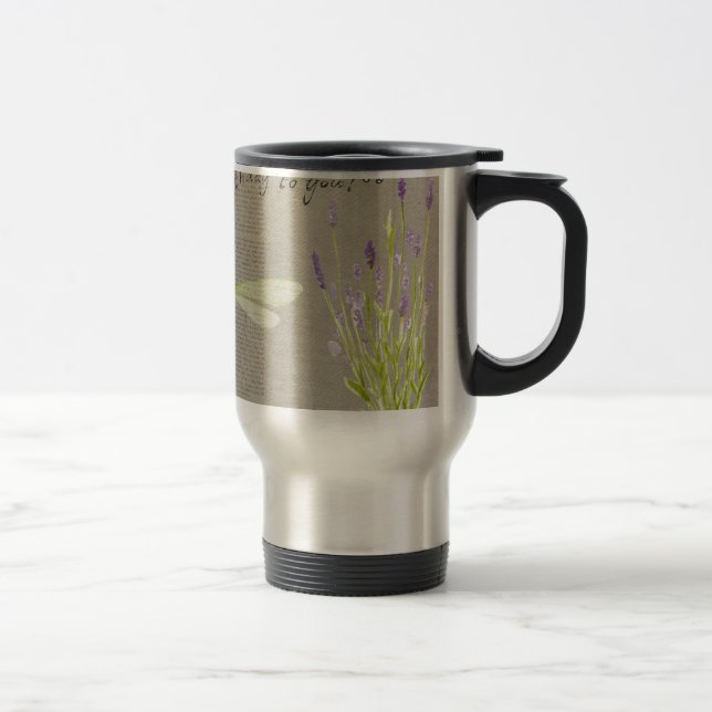 Taza De Viaje cumpleaños feliz de la libélula (Derecha)